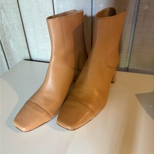 LK Bennett Tan Leather Ankle Boots